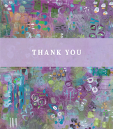 Purple Abstract Top Bat Mitzvah Thank You
